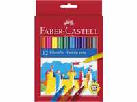 Faber-Castell 554212 - Filzstift im Kartonetui, 12 Stück