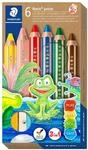 STAEDTLER 3in1 Buntstift Noris junior (Bunt-, Wachsmal- und Aquarellstift, extra