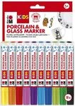 Marabu 0125000000084 - Porcelain & Glas Painter Kids, Set Mega Fun mit 10 Farben,