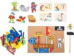 small foot H&auml;mmerchenspiel &bdquo;Piraten aus Holz, Korkboden mit Piratenmotiven zum