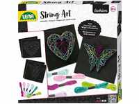 Lena 42650 - Bastelset String Art Schmetterling und Herz, Komplettset für 2
