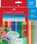 Faber-Castell - Buntstifte Set, 24 Farben mit Neonfarben | Ergonomische und