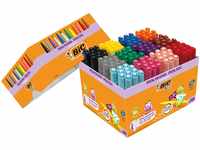 BIC Kids Filzstifte Set Visacolor XL, Fasermaler zum Malen in 12 Farben, 144 Stifte,