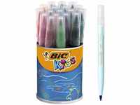 BIC Kids Filzstifte Kid Couleur XL, Fasermaler zum Malen in 12 auswaschbaren Farben,