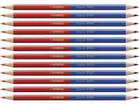 Premium-Buntstift - STABILO Original - 12er Pack - zweifarbig, rot & blau