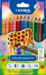 LYRA Color-Giants Buntstifte lackiert Kartonetui 12 sortierte Farben