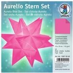 Aurelio Stern Transparentpapier uni, pink, 115 g, ca. 15 x 15 cm, 33 Blatt,