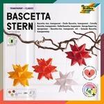 folia 899/0707 - Bastelset Bascetta Stern, aus Transparentpapier f&uuml;r 4 Sterne, 7,5 x