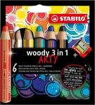 STABILO - Buntstift, Wasserfarbe & Wachsmalkreide - woody 3 in 1