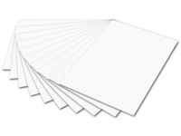 folia 6100 - Fotokarton Weiß, 50 x 70 cm, 300 g/qm, 10 Bogen - zum Basteln und