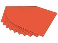 folia 6140 - Fotokarton Orange, 50 x 70 cm, 300 g/qm, 10 Bogen - zum Basteln und