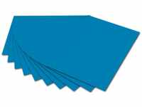 folia 6134 - Fotokarton Mittelblau, 50 x 70 cm, 300 g/qm, 10 Bogen - zum Basteln und