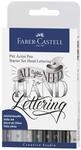 FABER-CASTELL 267118 - Tuschestifte Lettering Starter Set, 9-teilig, Pitt Artist