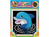 MAMMUT 8141327 - Sequin Art Paillettenbild Delfin, Steckbild, Komplettset mit