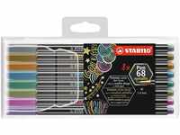 Premium Metallic-Filzstift - STABILO Pen 68 metallic - 8er Pack - mit 8 verschiedenen