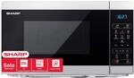 Sharp Mikrowelle YC-MS02E-S 20L, Silber/Schwarz, 800W Mikrowellenleistung,
