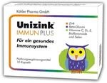Unizink IMMUN PLUS &ndash; N&auml;hrstoff-Komplex mit Zink, Vitamin C, D3 und E sowie...