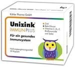 Unizink IMMUN PLUS &ndash; N&auml;hrstoff-Komplex mit Zink, Vitamin C, D3 und E sowie Selen,