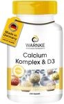 Calcium Komplex mit Vitamin D - 250 Kapseln - Calcium, Magnesium & Vitamin D3 -