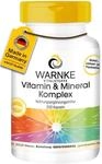 Vitamin A-Z - Vitamine & Mineralien - 250 Kapseln - Multivitamin Kapseln mit 18