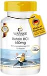 Betain HCl 650mg - Betain Hydrochlorid - 120 Kapseln - hochdosiert - vegan |...