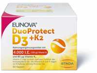 EUNOVA DuoProtect D3 + K2 4000 I.E. - Nahrungsergänzungsmittel für gesunde...