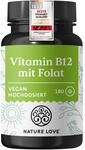 NATURE LOVE&reg; Vitamin B12 Vegan - 500 &micro;g pro Tagesdosis - 180 Tabletten - Beide