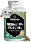 Vitamaze Gr&uuml;nlippmuschel Kapseln hochdosiert 1500 mg Gr&uuml;nlippmuschel Pulver...