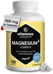Magnesium Komplex, 350 mg elementares Magnesium in 1 Tablette, 180 hochdosierte
