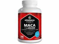 Maca Kapseln hochdosiert 4000 mg je Tagesdosis + L-Arginin + Vitamine + Zink,...