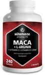 Vitamaze Maca Kapseln hochdosiert mit L-Arginin + Vitamine + Zink, 240 Kapseln,