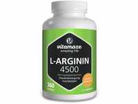L-Arginin Kapseln hochdosiert 4500 mg je Tagesdosis, 360 Kapseln, Natürliche
