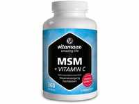 MSM Kapseln + Vitamin C, hochdosiert, 360 Kapseln für 6 Monate, 1.334 mg...