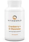 vitaworld Cranberry + D-Mannose, 25% Proanthocyanidine aus der Cranberry, 500 mg