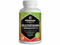 Multivitamin Kapseln hochdosiert, 23 wertvolle Vitamine A-Z & Mineralien, 120