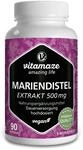 Mariendistel Kapseln hochdosiert, 500 mg in 1 Kapsel mit 80% Silymarin, 90 Kapseln