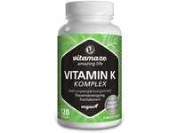Vitamin K Komplex hochdosiert & vegan, K1 1.000 mcg + K2 Menaquinon (1.000 mcg...