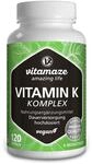 Vitamin K Komplex hochdosiert & vegan, K1 1.000 mcg + K2 Menaquinon (1.000 mcg...