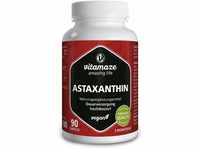 Astaxanthin Kapseln hochdosiert & vegan, 4 mg natürliches Astaxanthin Pulver...
