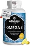 Omega 3 Kapseln hochdosiert, 400 mg EPA & 300 mg DHA in Triglycerid-Form f&uuml;r 3