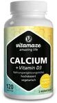 Calcium + Vitamin D3 hochdosiert, 600 mg Kalzium Carbonat + 400 IE...