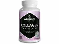 Collagen Kapseln hochdosiert + Hyaluron-Säure + Chondroitin + Lysin, 600 mg...
