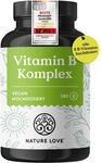NATURE LOVE&reg; Vitamin B Komplex &ndash; Hochdosiert: Mit 500 &micro;g Vitamin B12 &ndash; 180