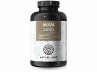 NATURE LOVE® MSM 2000mg mit Vitamin C - 365 laborgeprüfte Tabletten -...