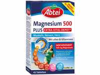 Abtei Magnesium 500 Plus Extra-Vital-Depot - hochdosiert - mit allen B-Vitaminen -