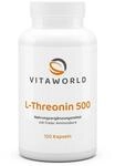 vitaworld L-Threonin 500 mg, essenzielle Aminos&auml;ure, 120 Kapseln