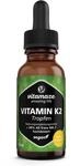 Vitamin K2 Tropfen hochdosiert & vegan 200 mcg Vitamin K2 fl&uuml;ssig pro...