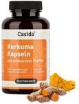 Casida Kurkuma Kapseln + Pfeffer Curcumin hochdosiert 95% igen Curcuma Extrakt...