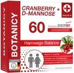 BOTANICY Cranberry + D-Mannose - Unterst&uuml;tzt Blase & Harnwege - PACRAN&reg;