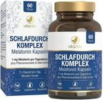 Vitactiv SCHLAFDURCH KOMPLEX Melatonin Kapseln 1mg &ndash; Schneller Einschlafen & Besser